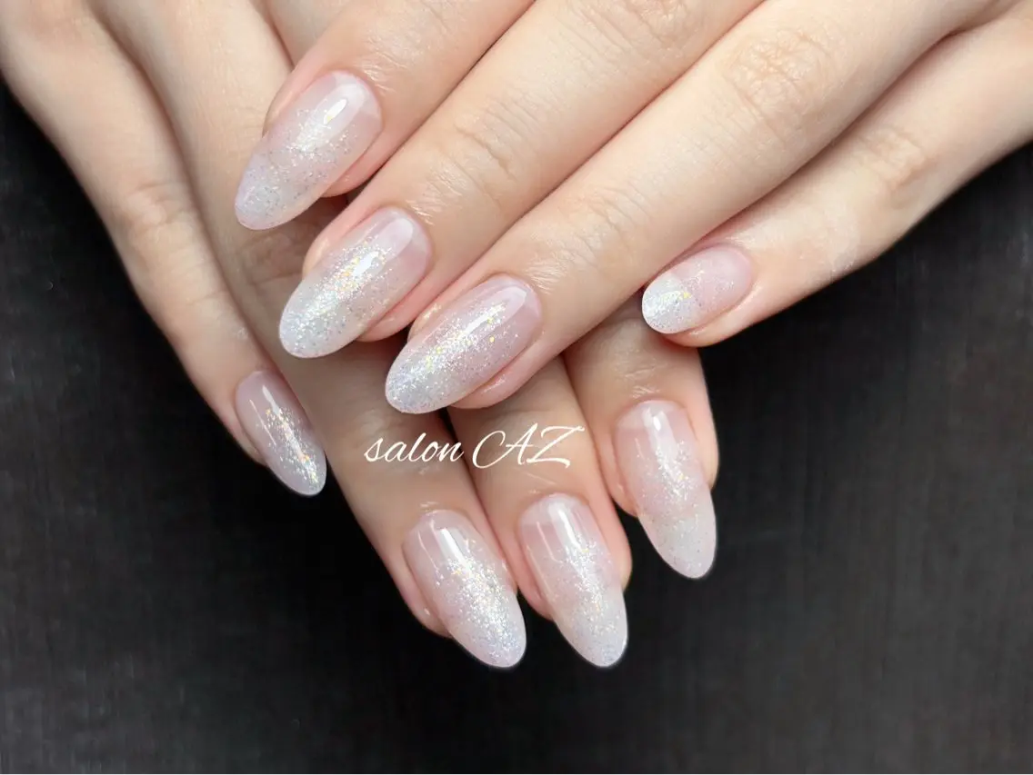 ネイル 長さ出し フットネイル フレンチネイル ジェルネイル マグネットネイル salon AZのネイルデザイン