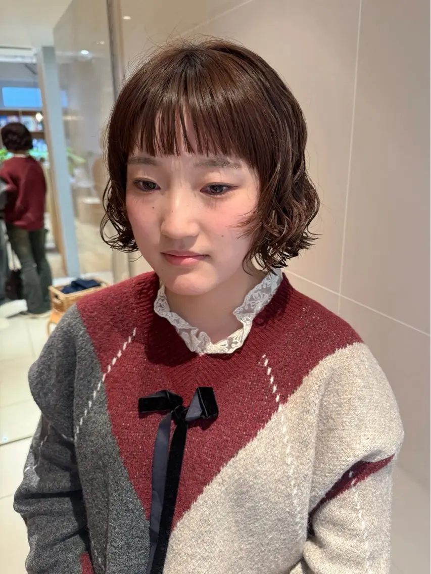 ショート パーマ カット パーマ 大橋 芽衣のヘアスタイル