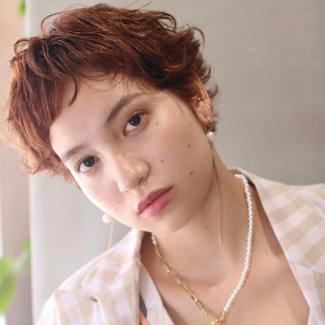 ショート カラー カット ヘアカラー トリートメント 南 優衣のヘアスタイル