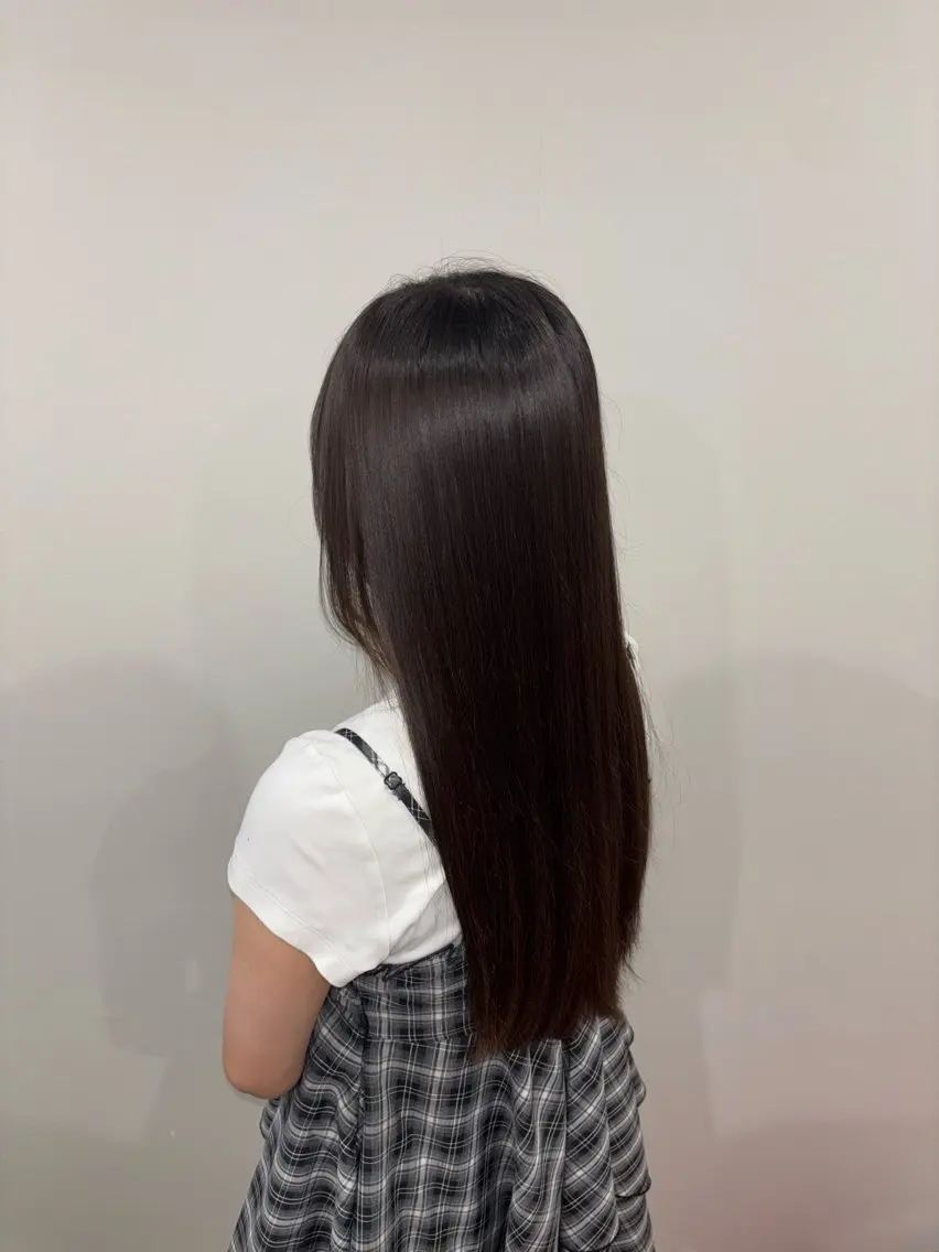ロング パーマ 縮毛矯正 神田 優愛のヘアスタイル