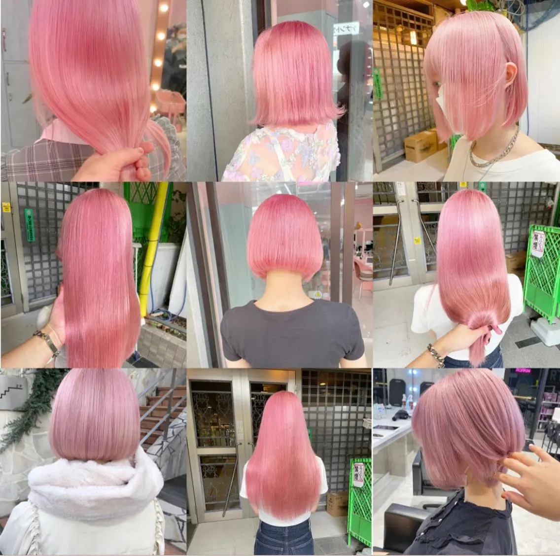 セミロング カラー アッシュ アッシュグレー アッシュグレージュ バレイヤージュ ミストバング ハイトーン特化🎀 LEONのヘアスタイル