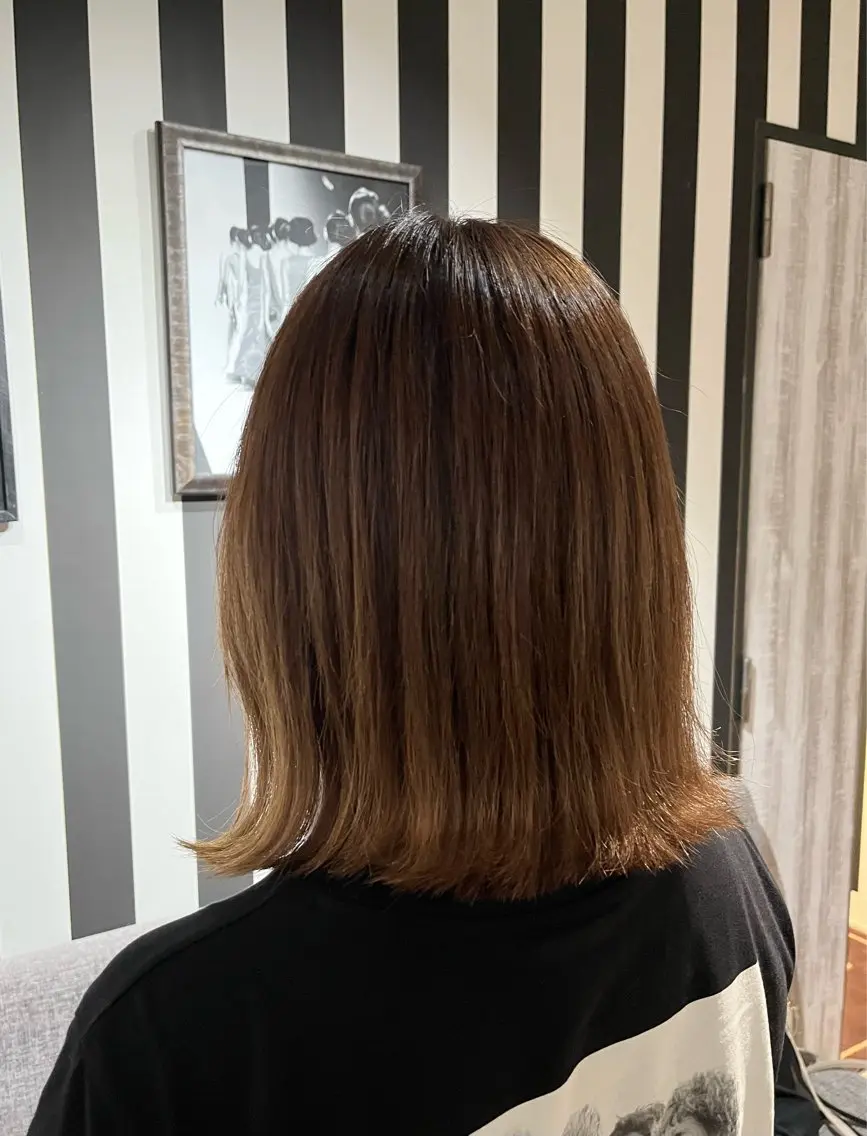 ミディアム カット 正司 奈瑠美のヘアスタイル