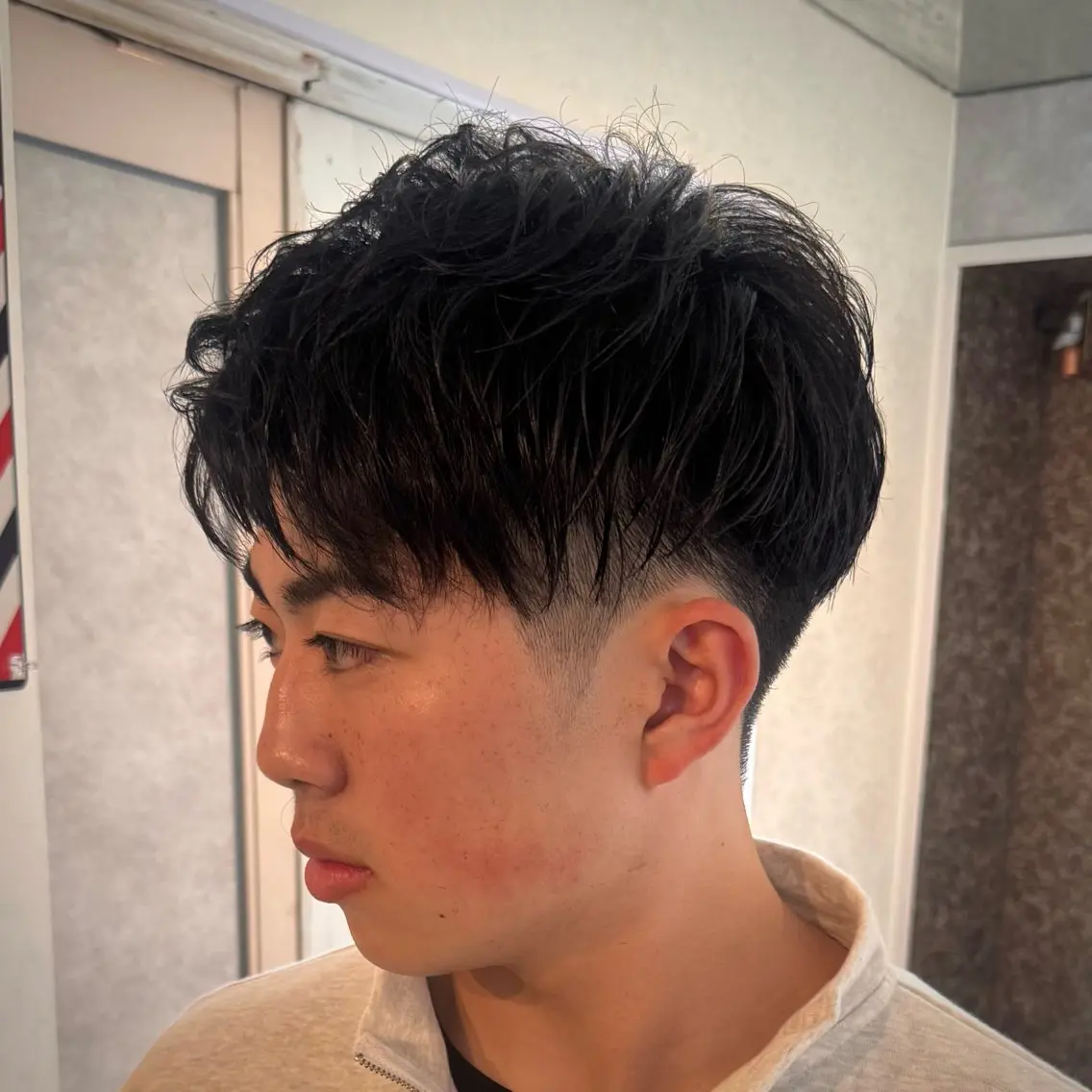 ショート メンズ アップバング ショートヘア カット 立川メンズカット/ メンズパーマ💈三上のヘアスタイル