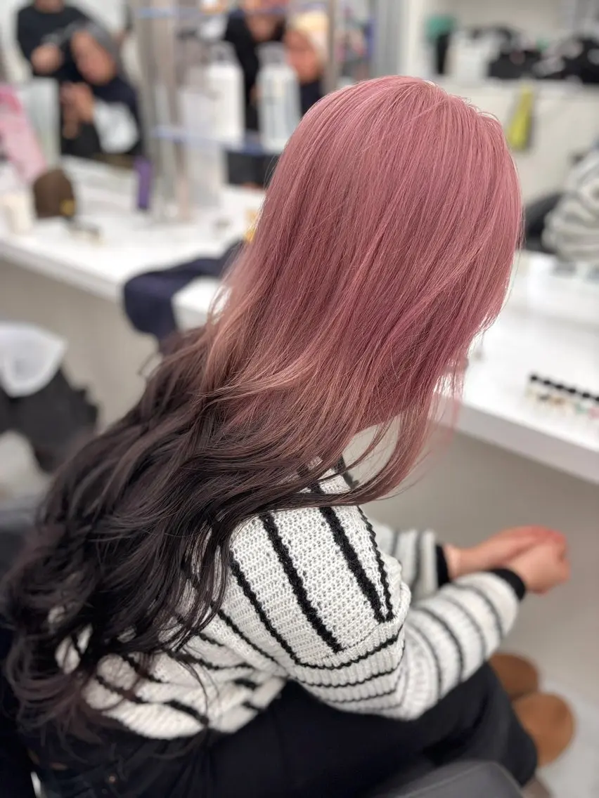 ロング カラー ヘアカラー ヘッドスパ ヘアセット 🫧韓国風透明感 ヘア🫧towaのヘアスタイル