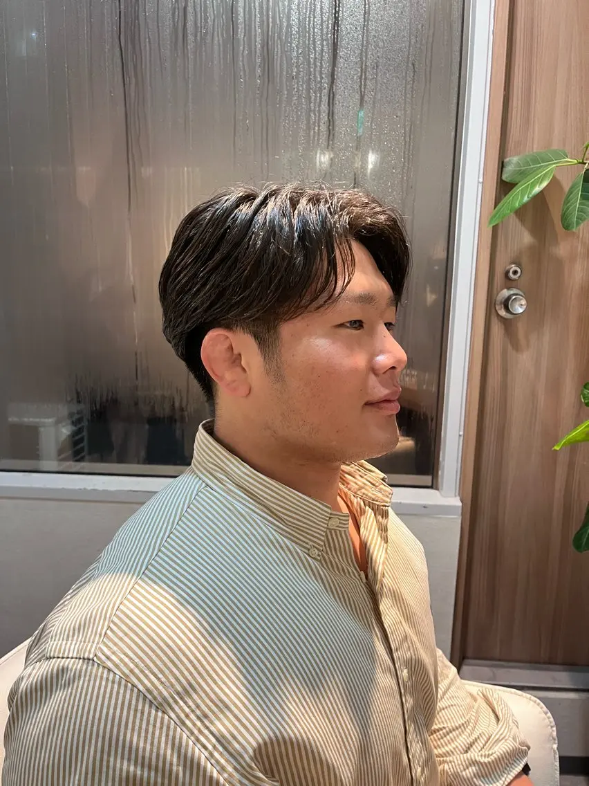 🇰🇷 韓国風カット＋毛流れパーマ＋垢抜け眉カット🫧の写真