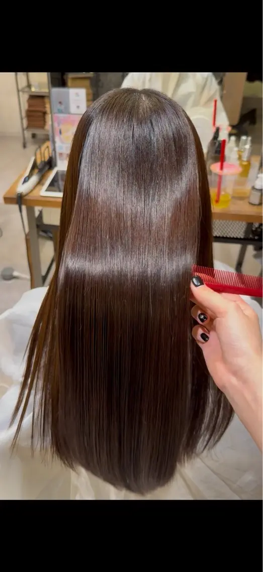 ロング トリートメント 縮毛矯正 髪質改善縮毛矯正 【大阪 梅田】凜花のヘアスタイル