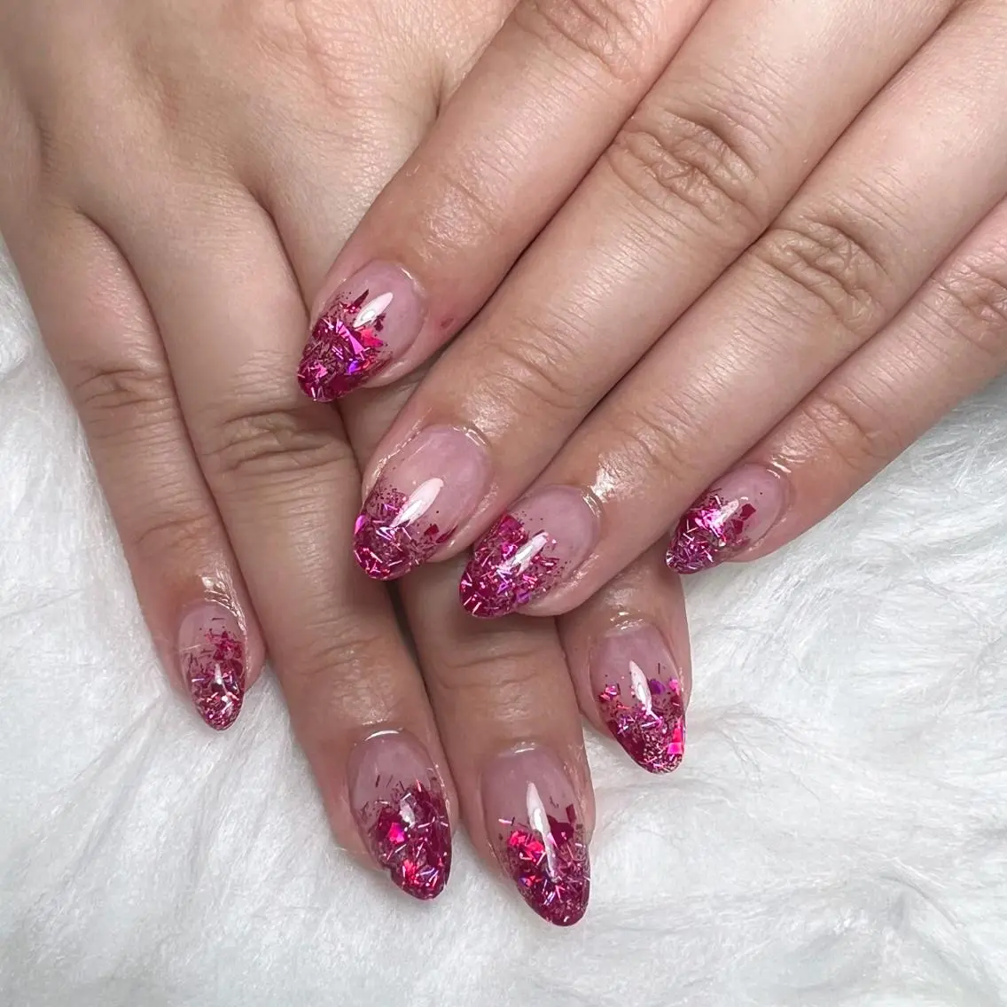 スカルプワンカラー or ラメグラデーション ショートネイルコース💅🏽✨の写真