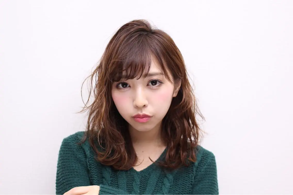カラー 豊中駅3分eha レッスンモデルのヘアスタイル