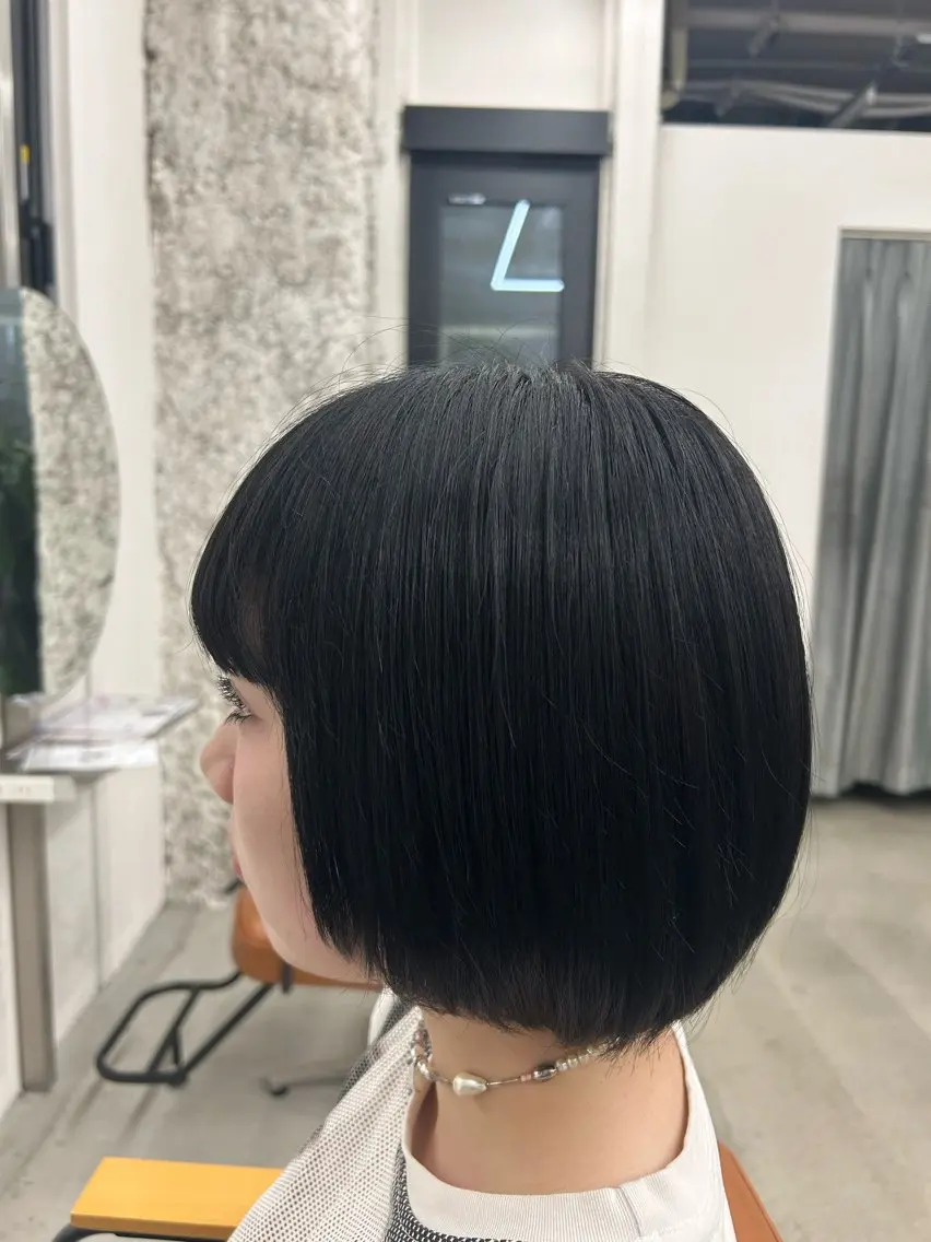 ショート 髪質改善 トリートメント 縮毛矯正 大矢歩武 ／髪質改善ストレートのヘアスタイル