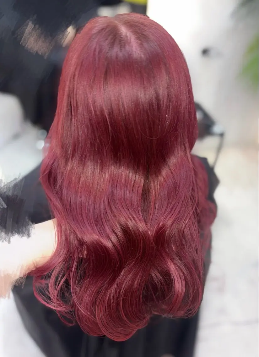 セミロング カラー カット ヘアカラー トリートメント 艶髪・透明感カラー・ 韓国ヘア・Yuriのヘアスタイル