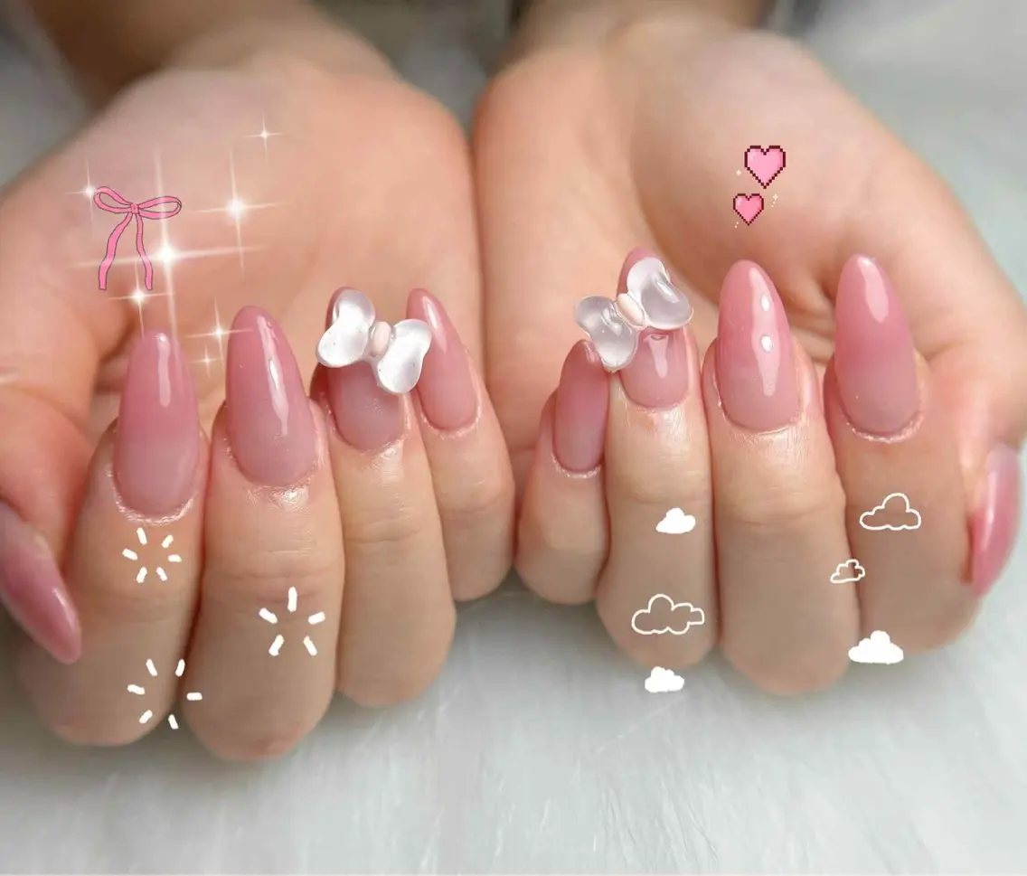 ネイル フレンチネイル グラデーション 韓国ネイル マグネットネイル シンプルネイル CoMo Nailのネイルデザイン