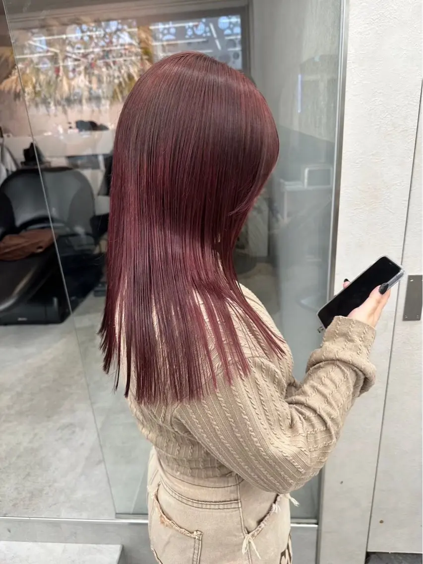 ロング ヘアカラー トリートメント Nanami /透明 感カラー/レイヤーのヘアスタイル