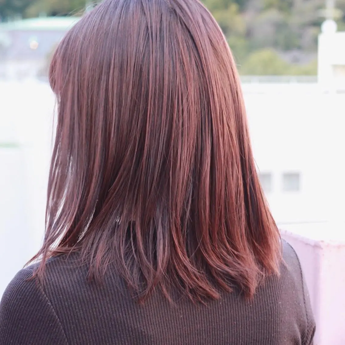 ミディアム カラー ピンクカラー ピンクパープル パープルカラー ヘアカラー Viage （ビアージュ）のヘアスタイル