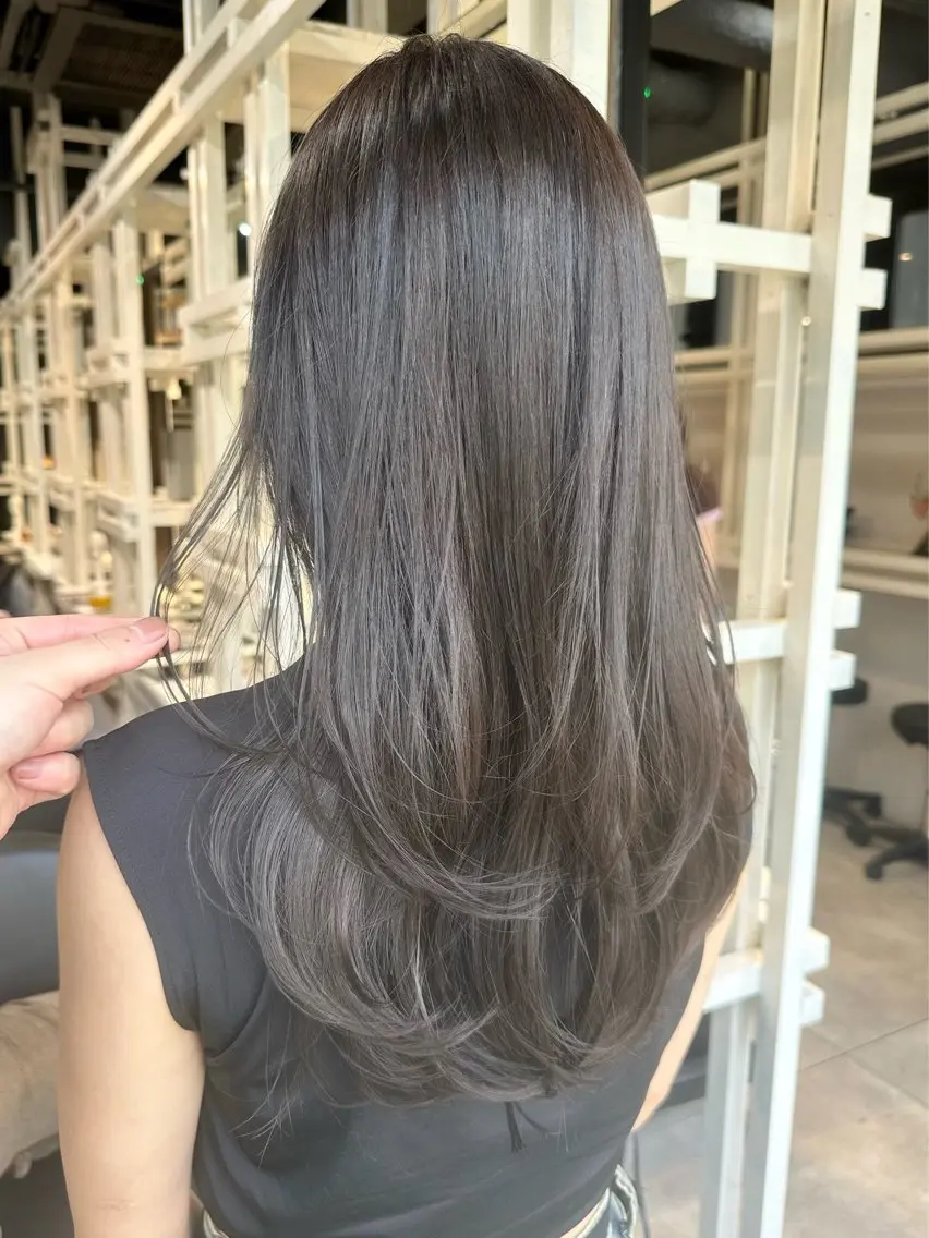 ミディアム カット ヘアカラー トリートメント ✨透明感カラー 恵比寿HAYATO✨のヘアスタイル