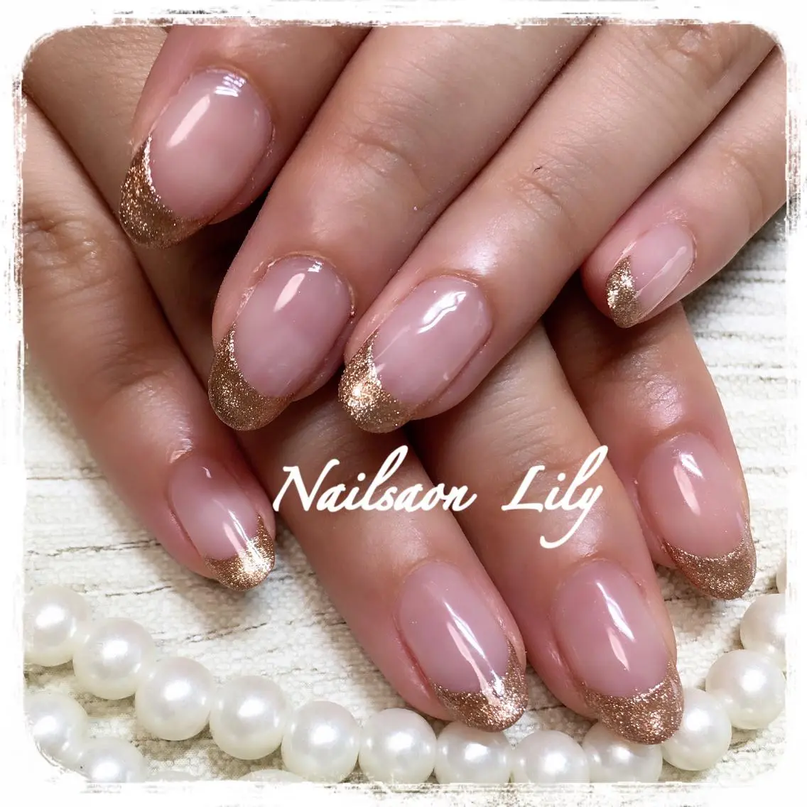 ネイル フレンチネイル Lily*nail 🌻Mii🌻のネイルデザイン
