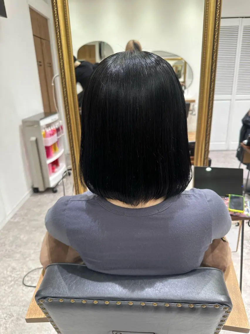 ミディアム ヘアカラー 透明感イルミナカラー /寒色/MOMOKAのヘアスタイル