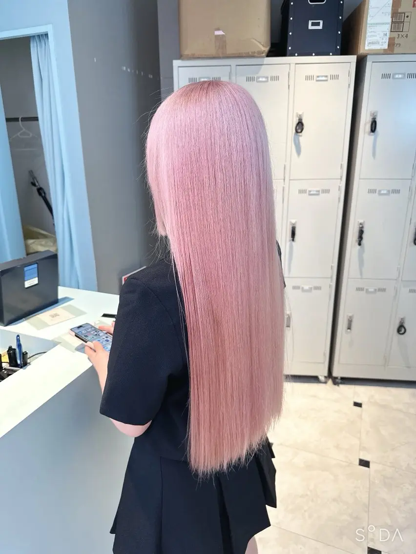 ロング カラー 透明感カラー ピンクカラー ヘアカラー 透明感×似合わせ ピンクヘアsyuyaのヘアスタイル