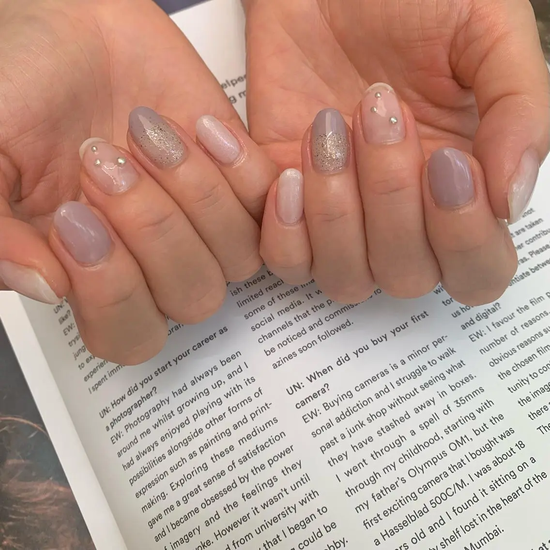 ネイル ジェルネイル パープル cocoro nail salonのネイルデザイン
