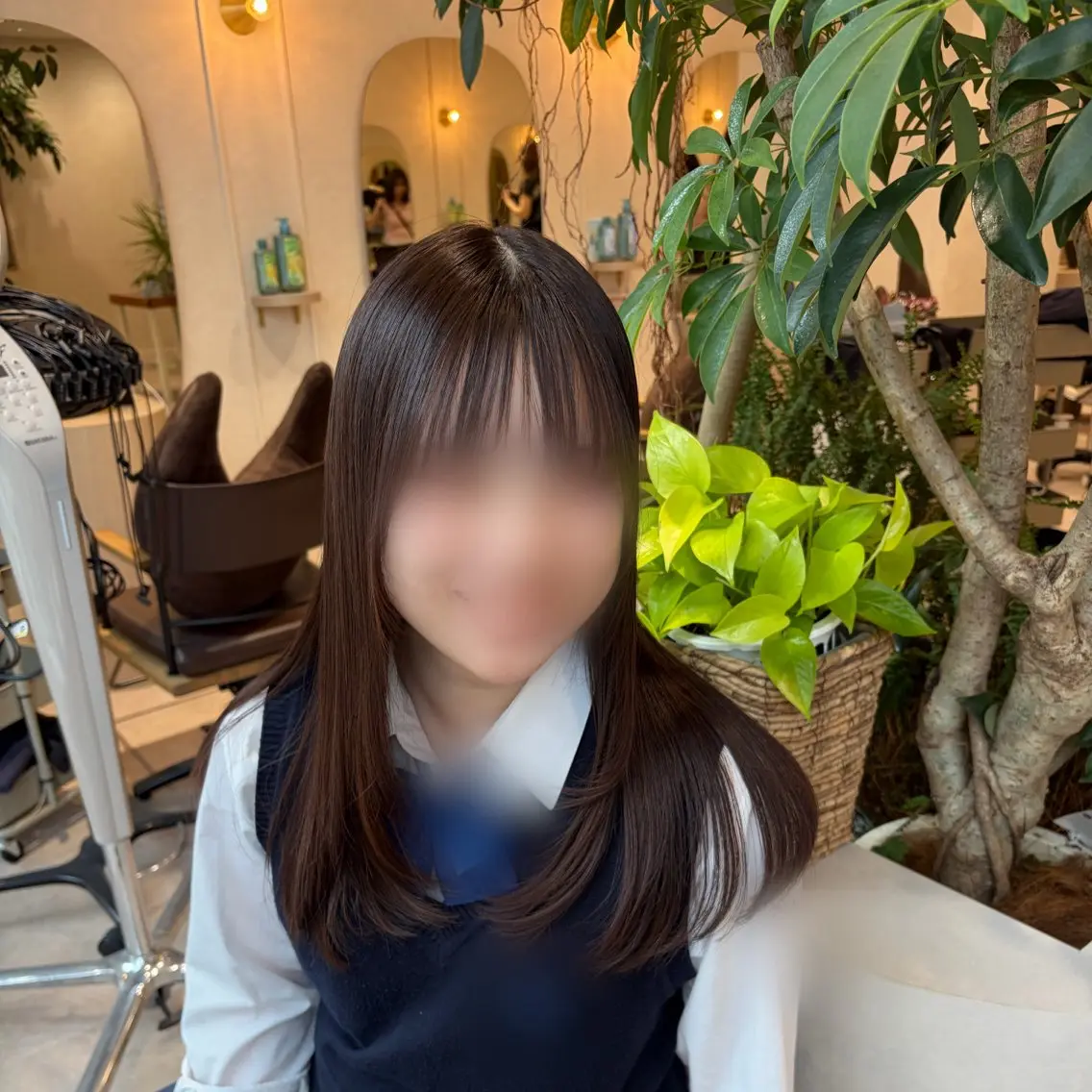 ロング 酸性ストレート Ha naのヘアスタイル