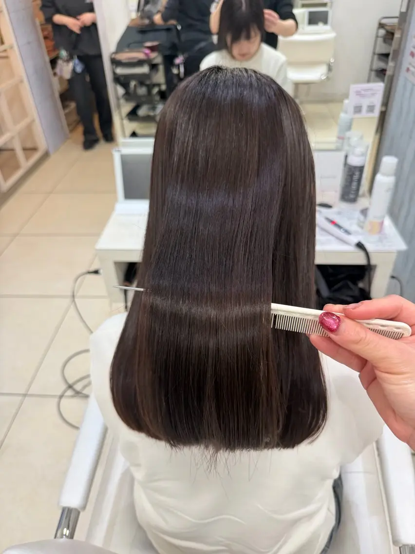 ミディアム カラー グレージュ ラベンダーカラー ラベンダーグレージュ ラベンダーグレー ヘアカラー 🤎ベージュカラー/ 髪質改善/山岸🤎のヘアスタイル