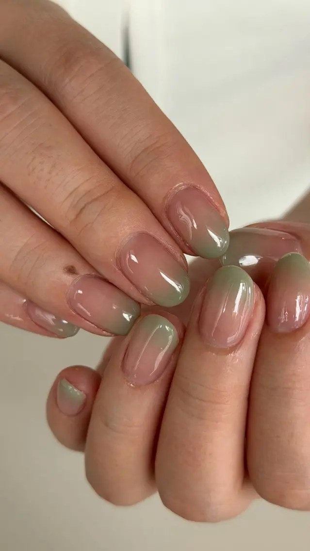 ネイル グリーン ハンドネイル nail salon linoのネイルデザイン