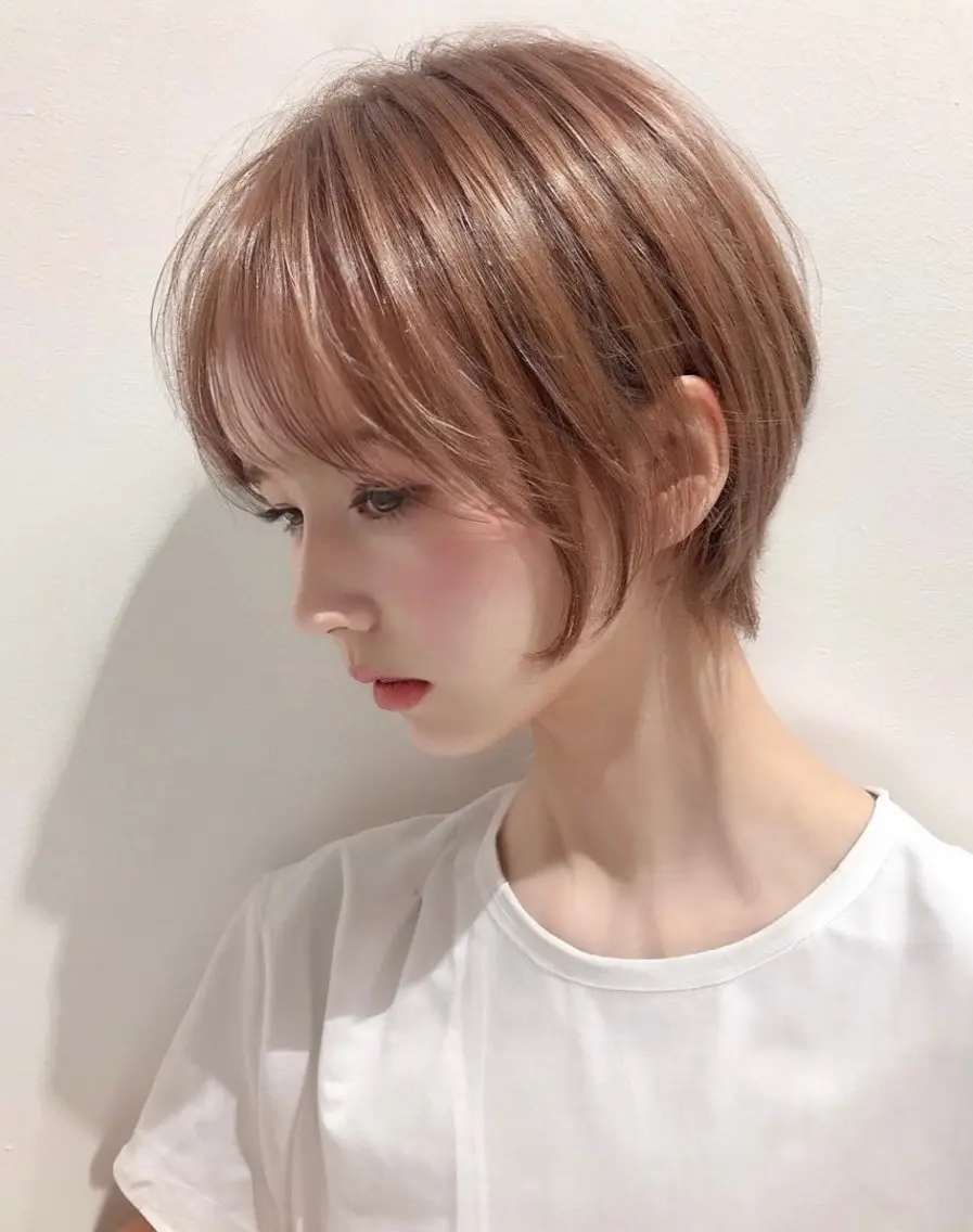 ショート カラー ショートボブ ブリーチ ケアブリーチ 透明感カラー グレージュ カット ヘアカラー トリートメント AnFye forprcoのヘアスタイル