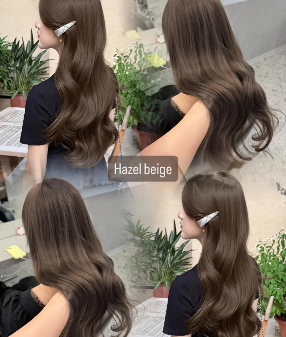 ロング カラー ベージュカラー ヘーゼル ヘアカラー トリートメント iwao seiraのヘアスタイル