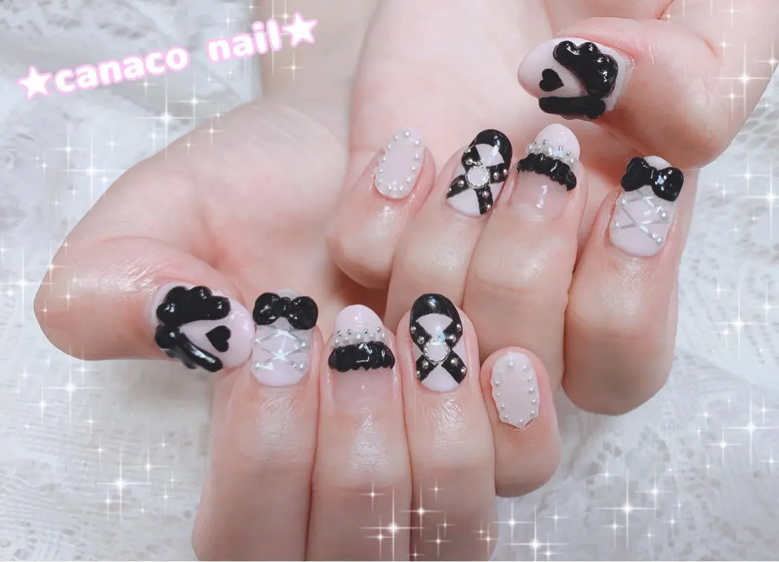 ネイル アートネイル ジェルネイル ガーリー パラジェル ピンク ハンドネイル ハンドケア ベテランネイル cnc nailのネイルデザイン