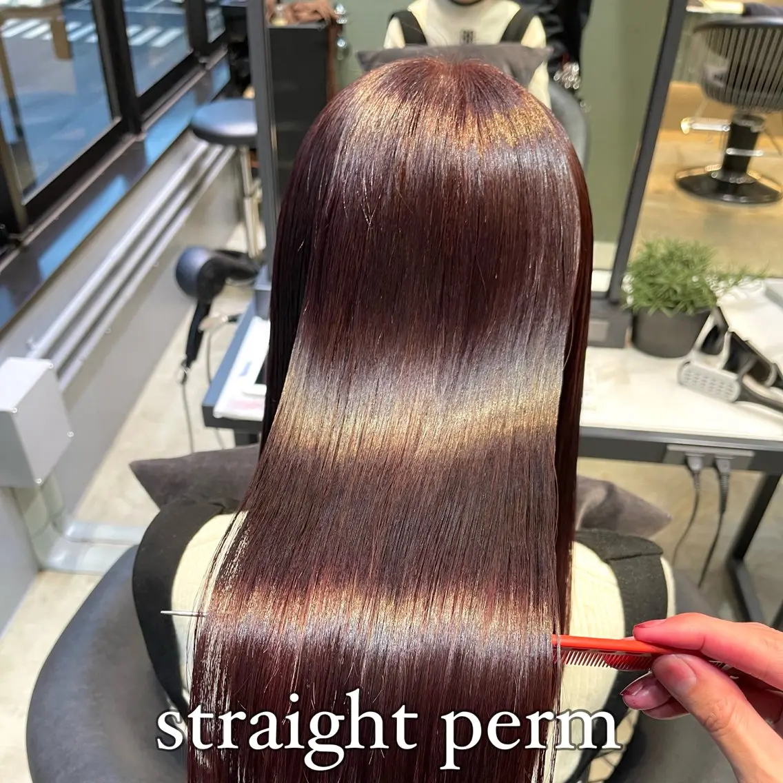 ロング カラー パーマ カット 縮毛矯正 トリートメント ✨縮毛矯正　韓国ヘア レイヤー✨大濱快斗のヘアスタイル