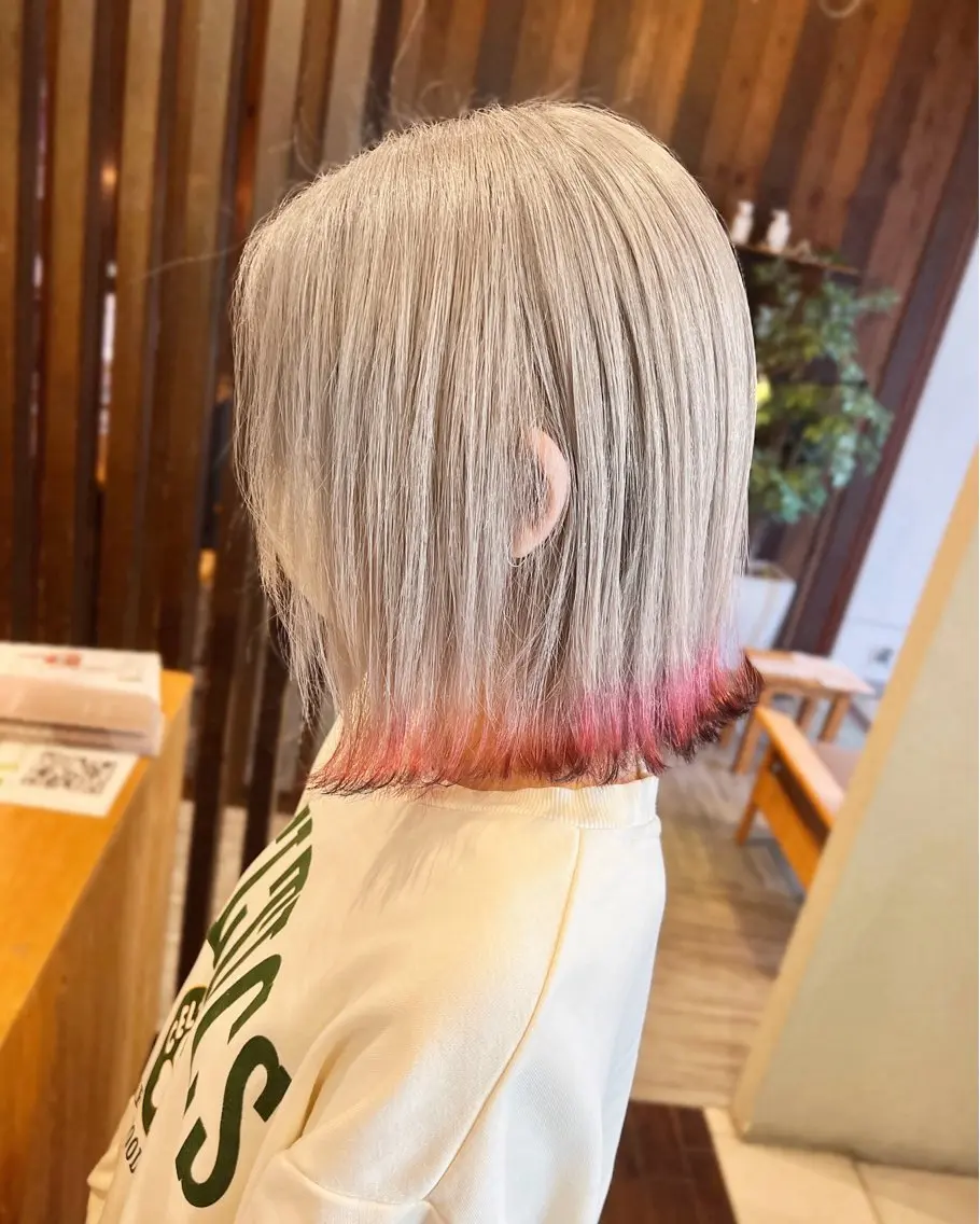 セミロング ヘアカラー 具志 正太のヘアスタイル