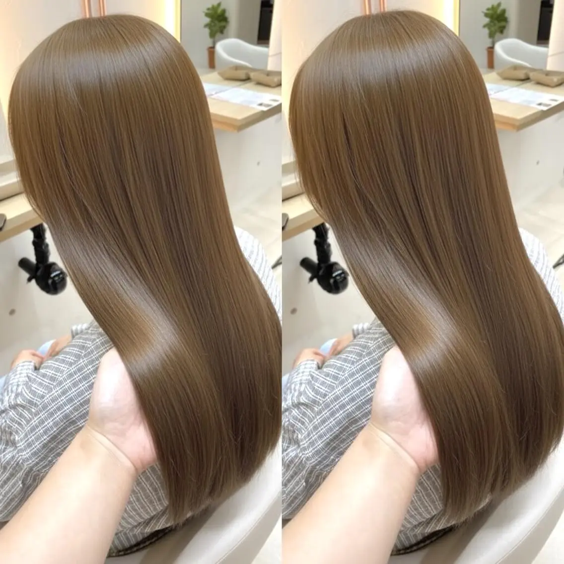 【乾かすだけでまとまる🪞】カット➕透明感カラー➕髪質改善トリートメントの写真