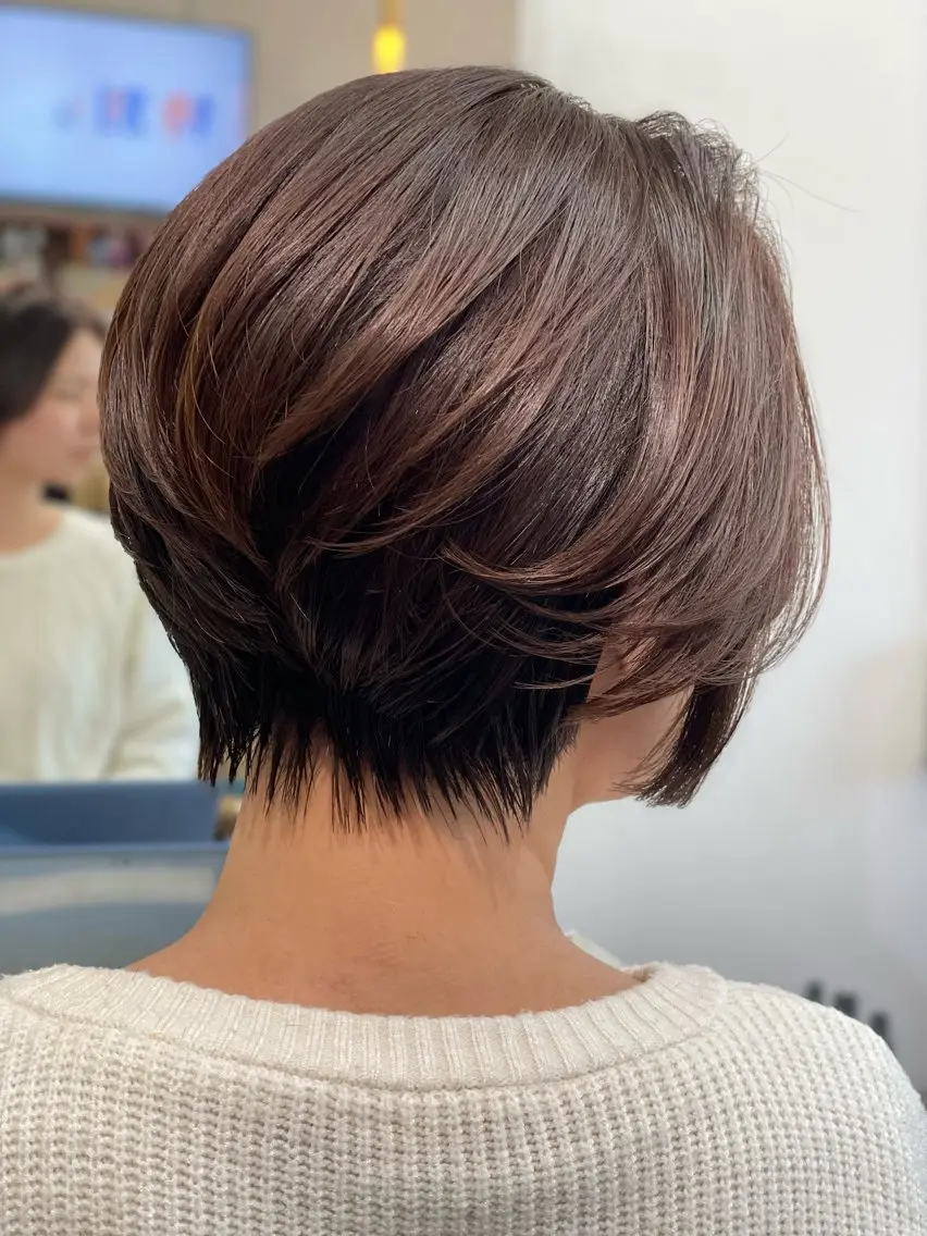 ショート カラー 丸みショート アッシュ ショートヘア Snaly カラー特化ページのヘアスタイル