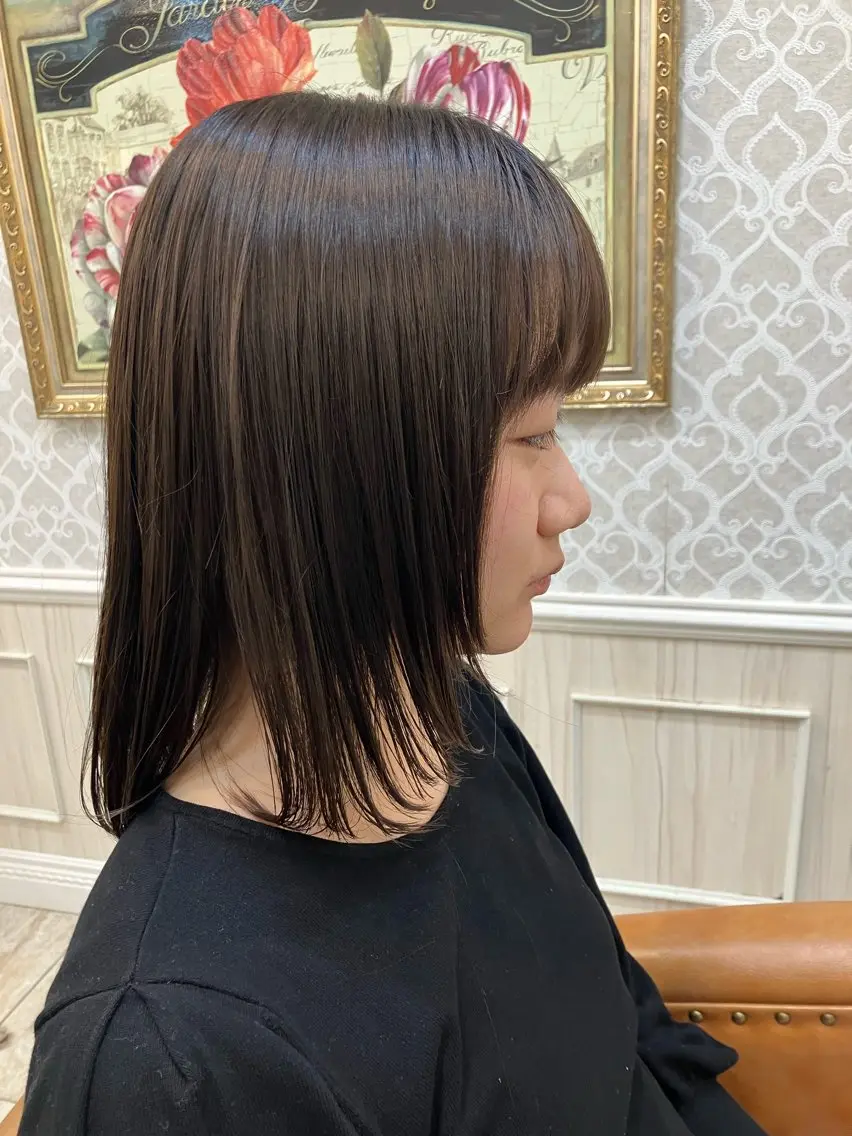 ミディアム レイヤーカット カット Tink 橋本 青空のヘアスタイル