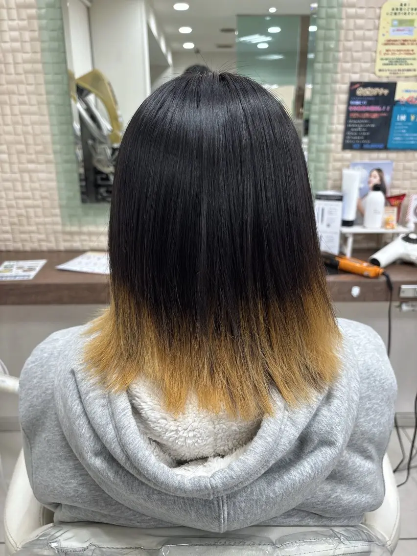 セミロング 縮毛矯正 原田 虎太郎のヘアスタイル