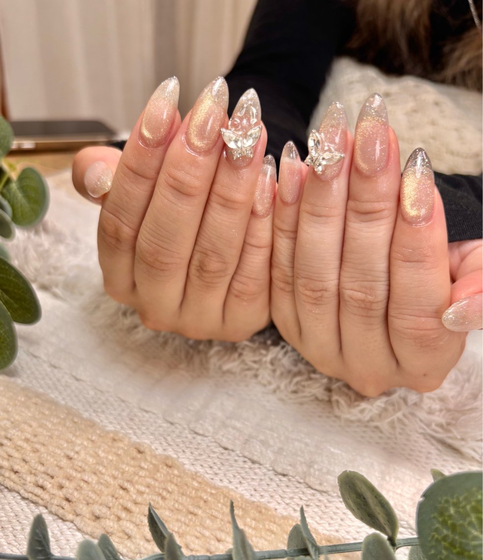ネイル 氷ネイル・うるうるネイル キラキラネイル Sol nail /yukiのネイルデザイン