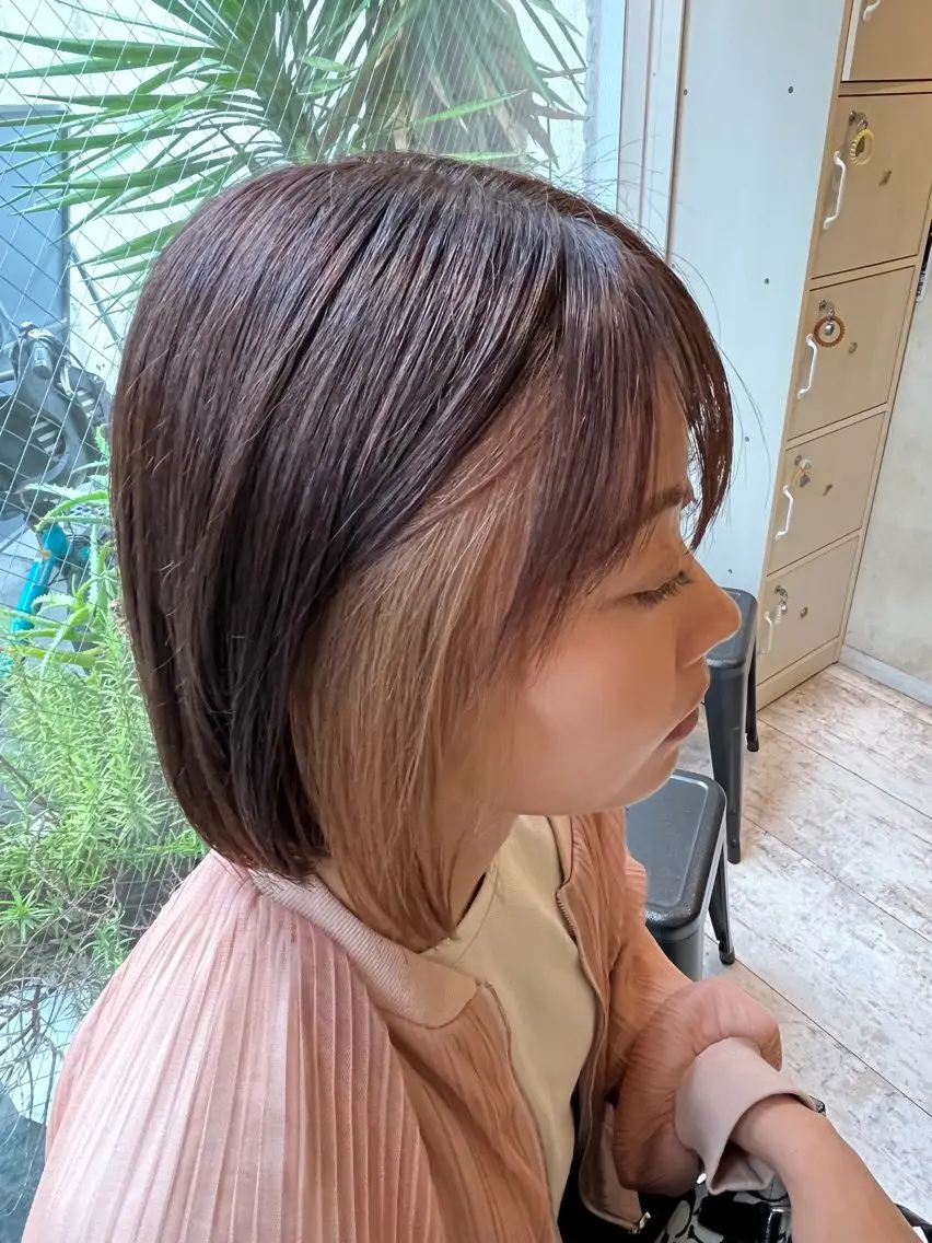ショート カラー ヘアカラー 🩷ྀི暖色カラー 🫧ྀིススマゴチヨのヘアスタイル
