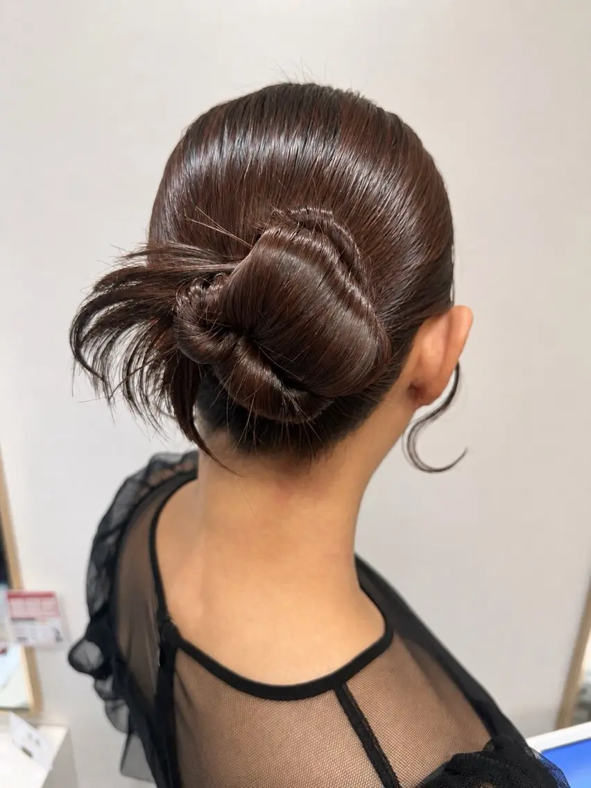 ロング ヘアアレンジ ヘアセット オタク美容師☃️🩵 ヘアアレンジ/暗髪のヘアスタイル