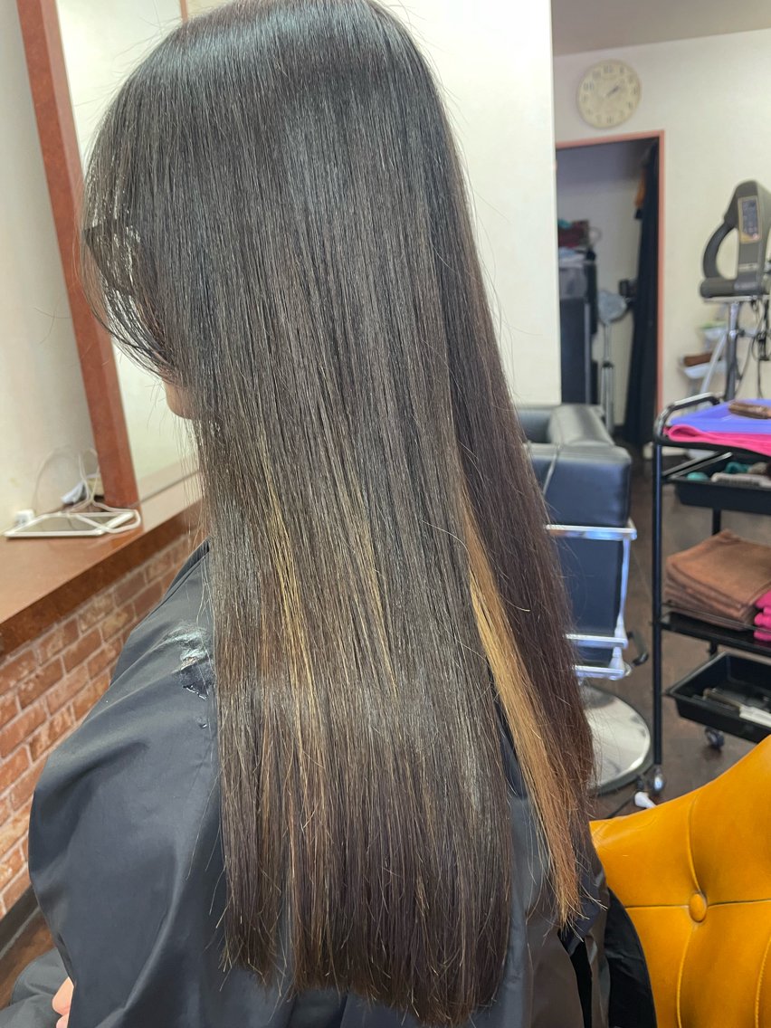 ロング パーマ ヘアカラー 縮毛矯正 トリートメント 桧山 真のヘアスタイル
