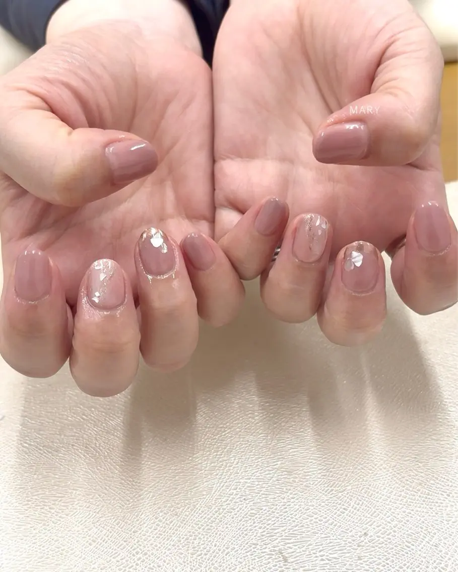 ネイル ニュアンスネイル ピンク 春ネイル ハンドネイル Mary nail .narumiのネイルデザイン
