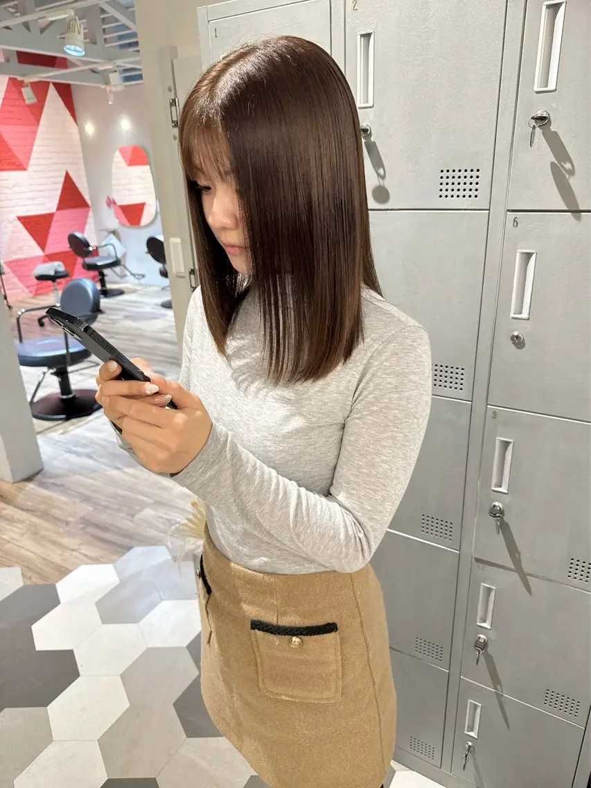 ミディアム カット ヘアカラー 【天満1艶髪】潤艶/ 髪質改善🌹釣本竜哉のヘアスタイル