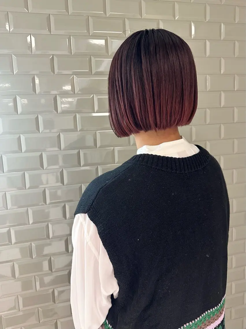 ショート カラー ブリーチ ボブ 髪質改善 レイヤーカット youka/艶髪/ ボブのヘアスタイル