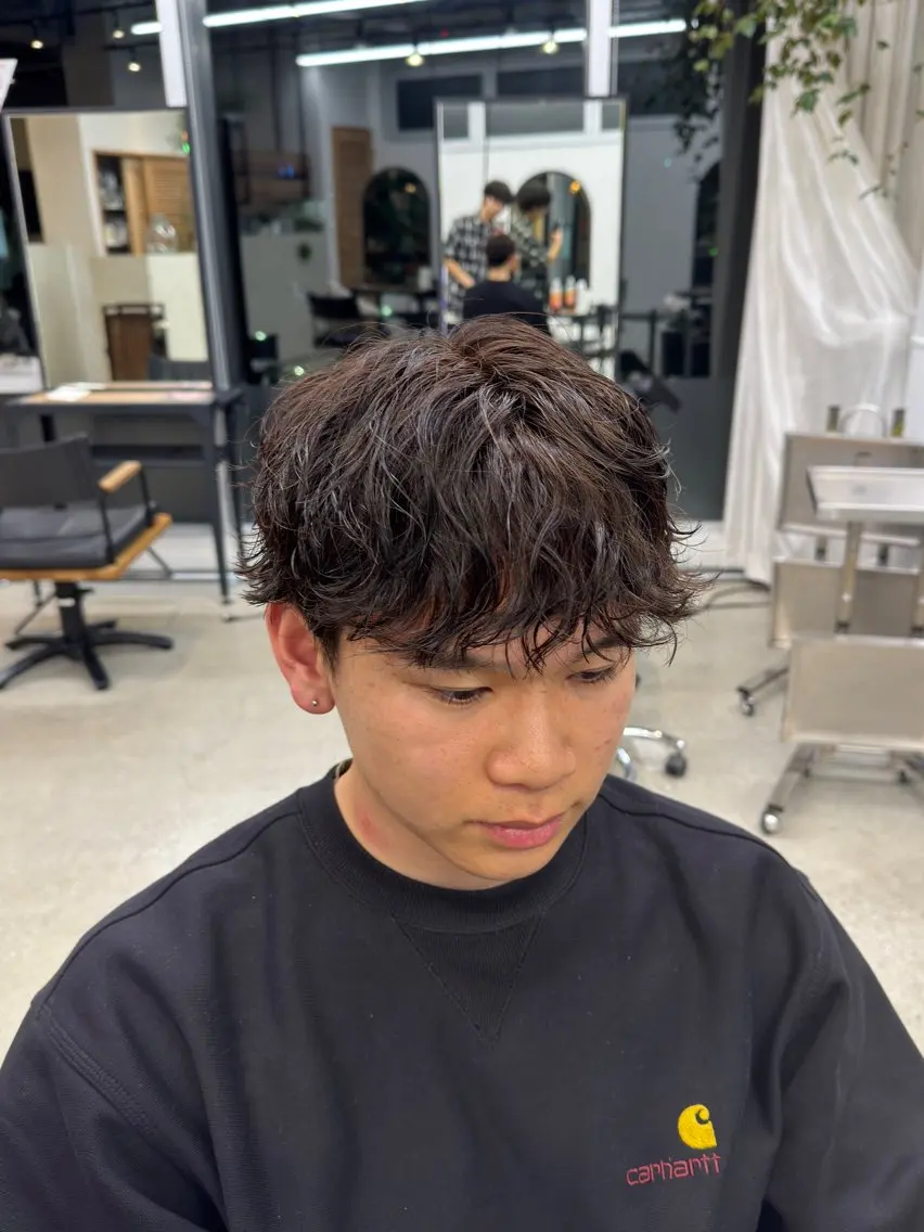 ショート パーマ メンズ 渋谷パーマNo.1 うえちりくのヘアスタイル