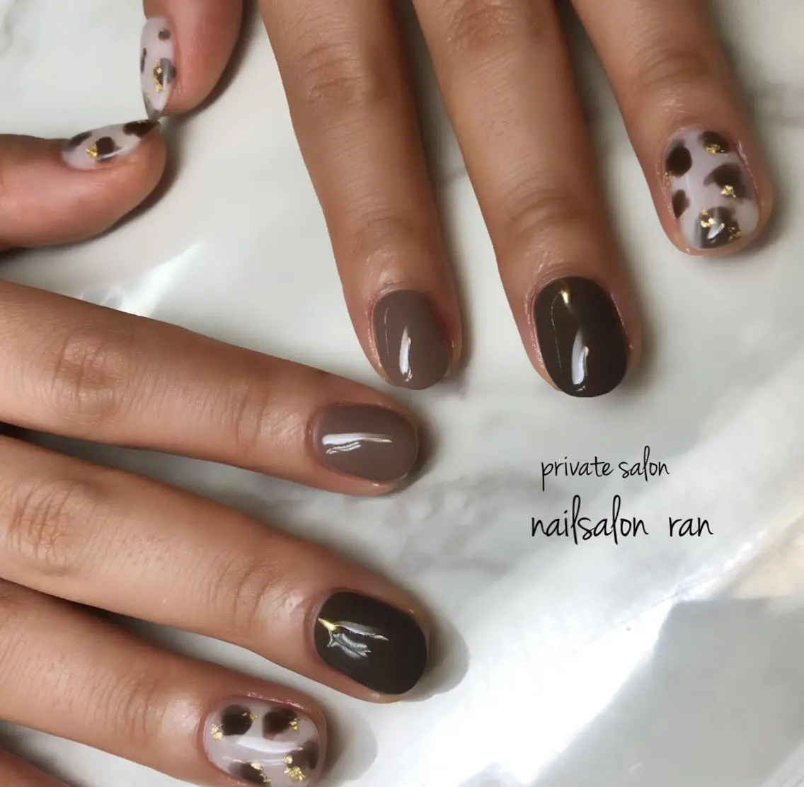 ネイル アニマル柄 持ち込み nailsalon ranのネイルデザイン