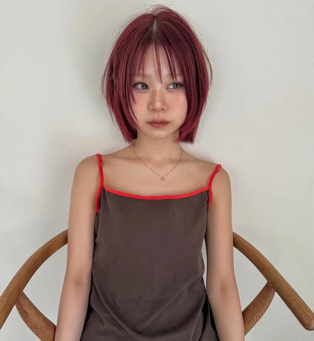 ミディアム カラー ヘアカラー 石田 愛華のヘアスタイル
