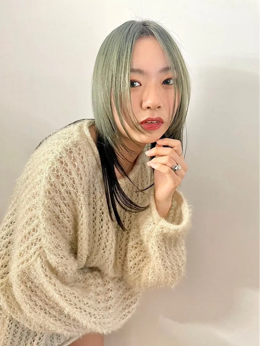 セミロング カラー レイヤーカット カット ヘアカラー トリートメント SOUPLE 土谷優乃のヘアスタイル