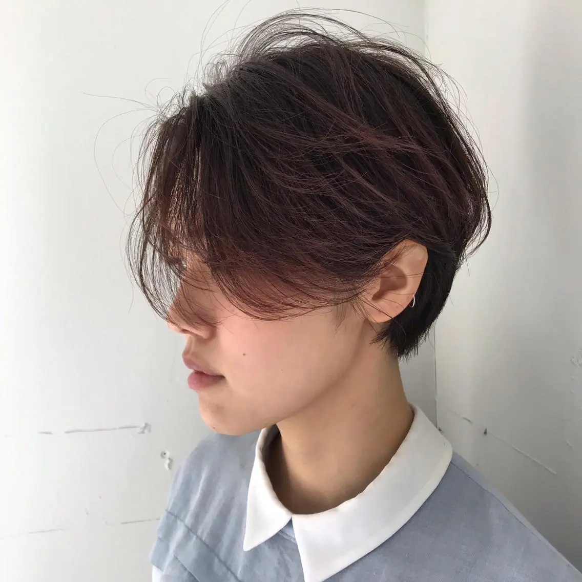 ショート カラー パーマ ハンサムショート 似合わせカット ショートヘア 滝島 真帆のヘアスタイル