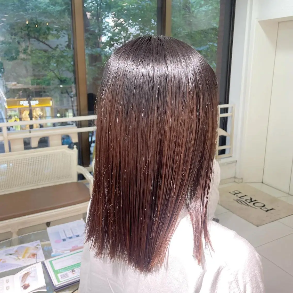 ミディアム パーマ 縮毛矯正 ･˚✧すずね˚✧* ♡のヘアスタイル
