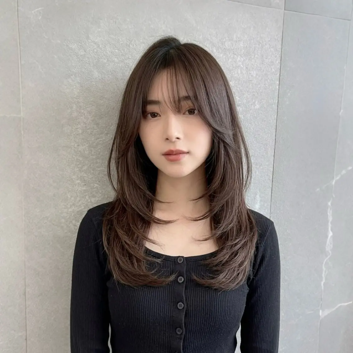 セミロング カラー カット ヘアカラー トリートメント RYU/レイヤー /透明感艶カラーのヘアスタイル