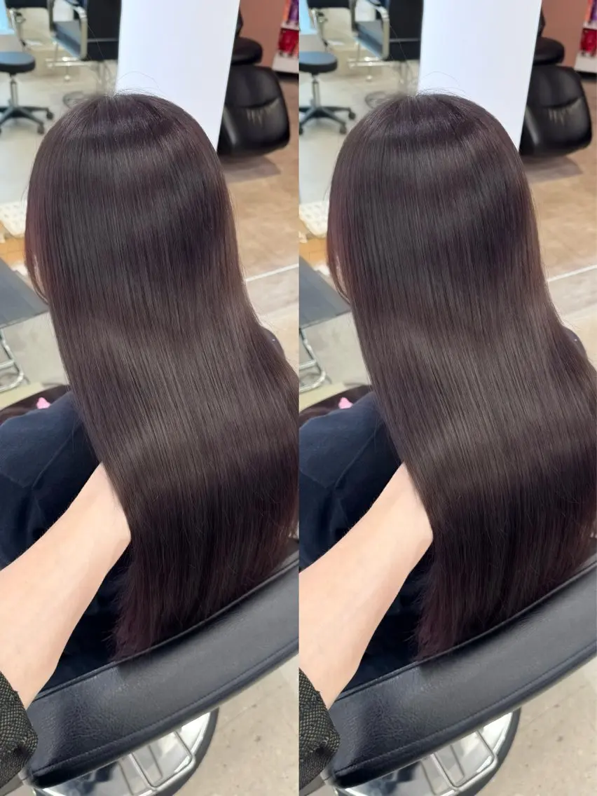 ロング カット ヘアカラー 縮毛矯正 トリートメント 清水 健吏/ 髪質改善/レイヤーのヘアスタイル