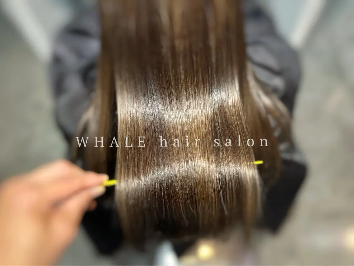 セミロング 縮毛矯正 WHALE hair × beautyのヘアスタイル